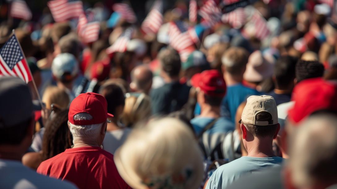 crowd political rally